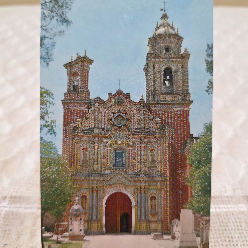 Vintage 1970s San Francisco Acatepec Church Mexico AMMEX Vistacolor Postcard UNP